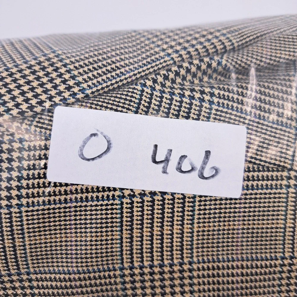 Lauren Ralph Lauren Mens 44R Silk Wool Blend Glen Plaid Blazer Sport Coat Beige